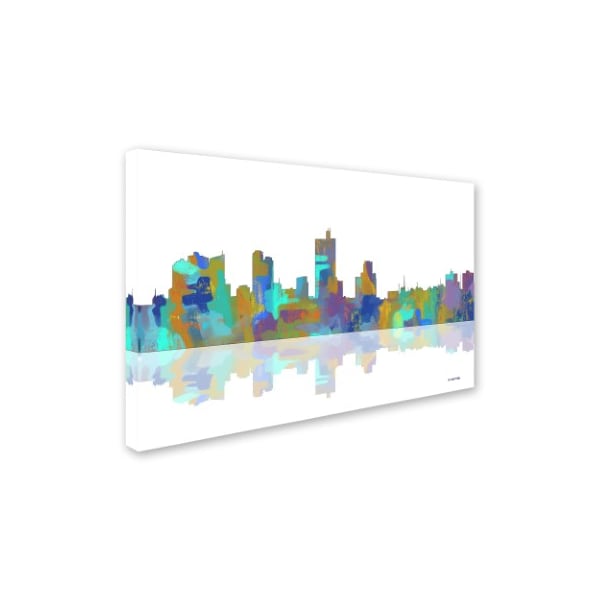 Marlene Watson 'Fort Worth Texas Skyline' Canvas Art,30x47